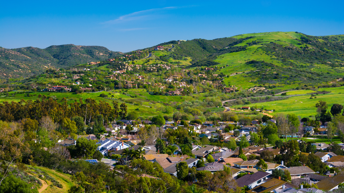 Aerial view of Morgan Hill, California